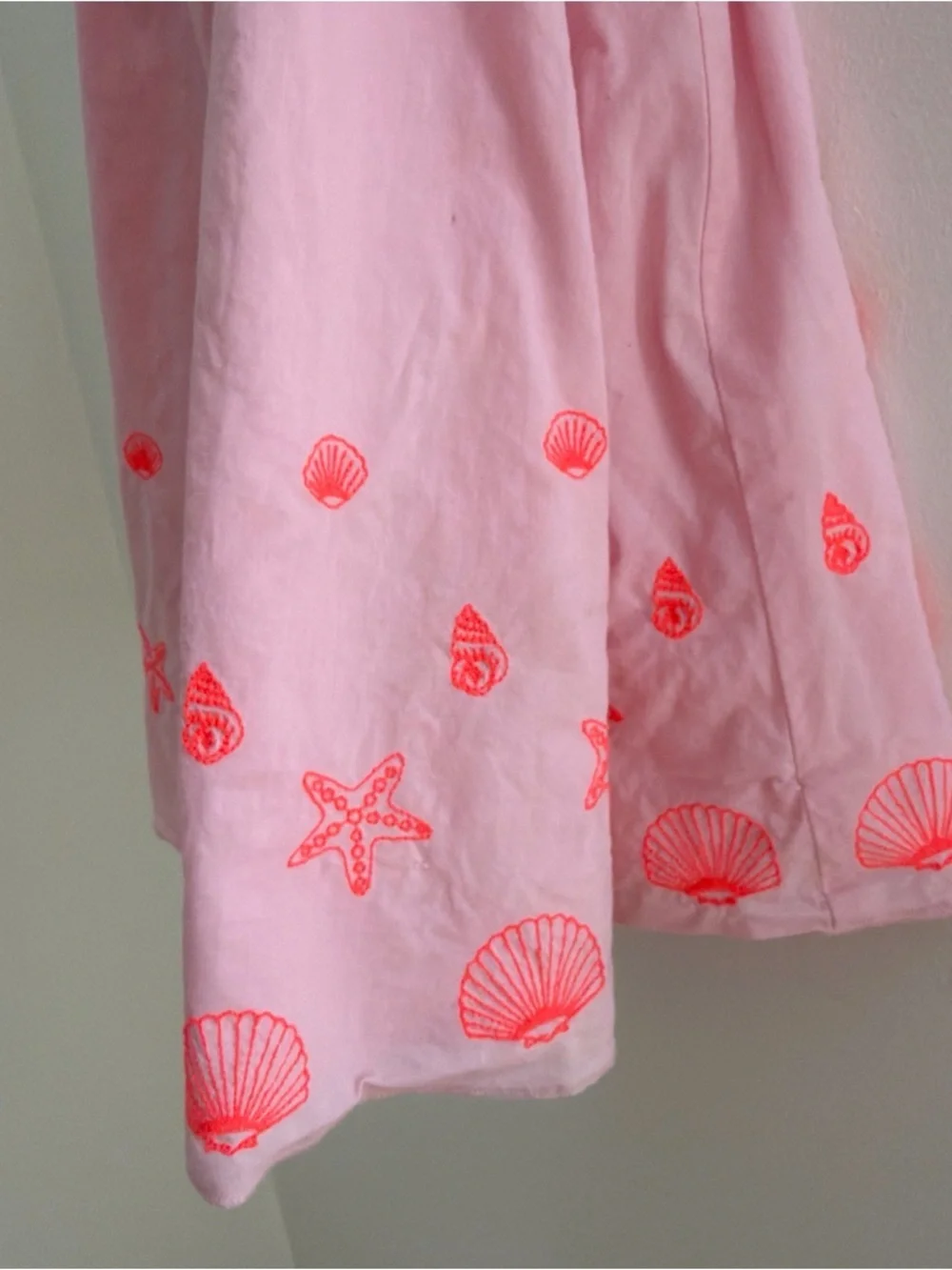 Crewcuts Toddler Sun Dress Beach Shells Starfish Pink Seaside size 3